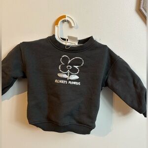 Zara crewneck floral sweater 9-12 months